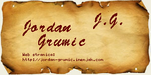 Jordan Grumić vizit kartica